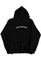 Load image into Gallery viewer, Flower Power/Black Dope Vibes Only Pullover Hoodie with Flower Power Hood Liner
