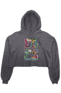 Womens Dope Squared/ Flower Power Crop Top Pullover Hoodie