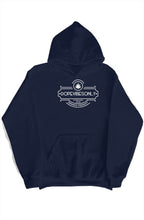 Load image into Gallery viewer, Navy Blue/White Dope Vibes Only Classic Organic Product Unisex Hoodie
