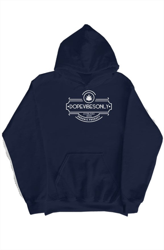 Navy Blue/White Dope Vibes Only Classic Organic Product Unisex Hoodie