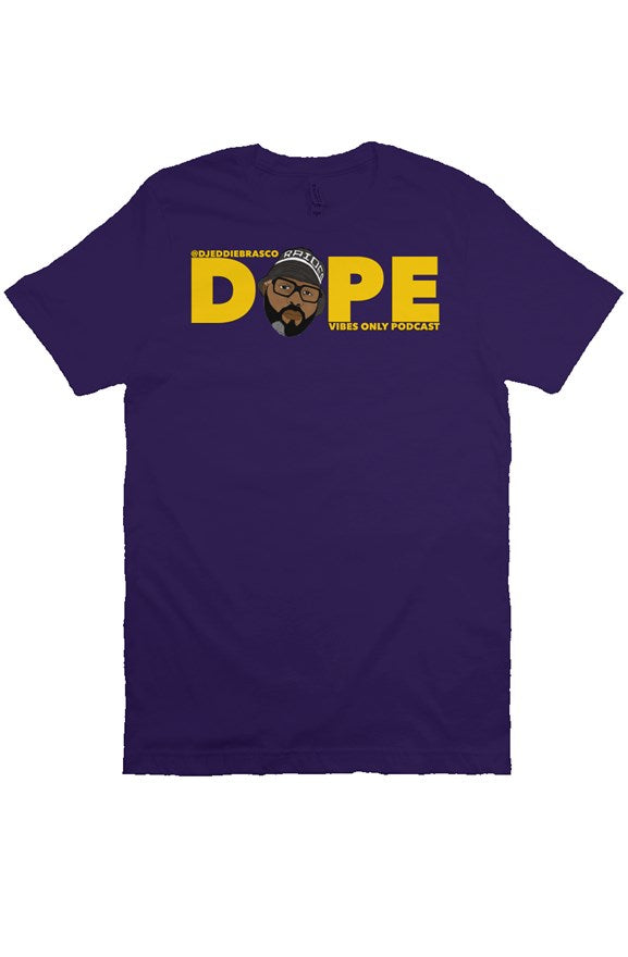 Dope Vibes Only Podcast T Shirt - Gold/Purple